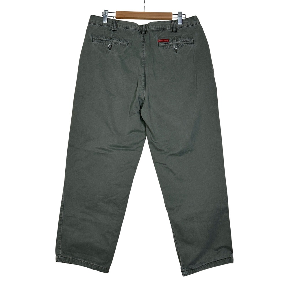 Moose Creek Mens Olive Khaki Cotton Casual Flannel Lined Pants Size 38x29‎